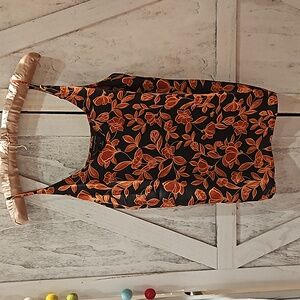 Banana Republic cami size S.  Floral orange/black.